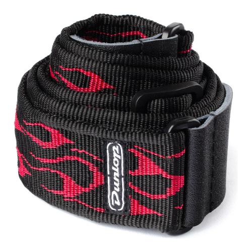 Dunlop Tracolla chitarra D38 SERIES Classic Flambe red D3811RD