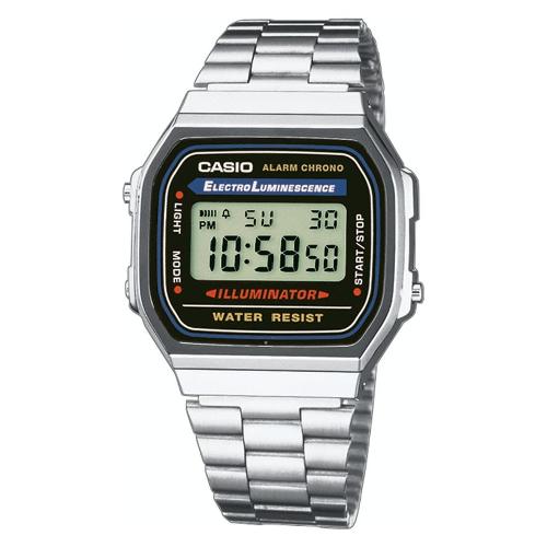 Casio Orologio VINTAGE Iconic Silver e Black A168WA 1YES