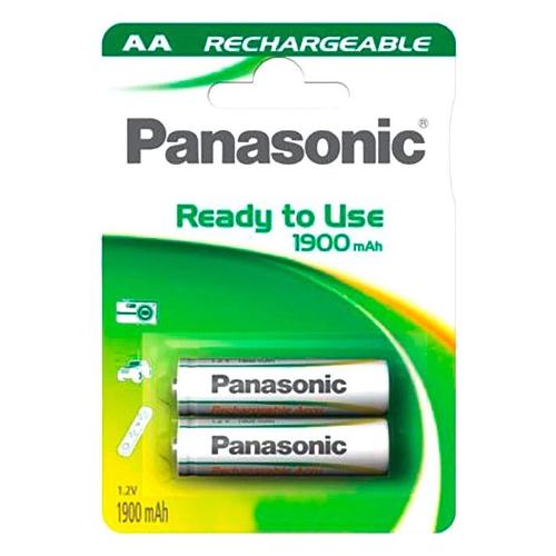 Panasonic Batteria Stilo AA ricaricabile 1900mAh READY 2pz HHR 3MVE 2BC