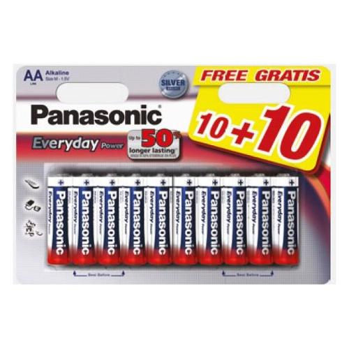 Panasonic Batteria Stilo AA Alcalina EVERYDAY POWER 20pz LR6EPS 20BW