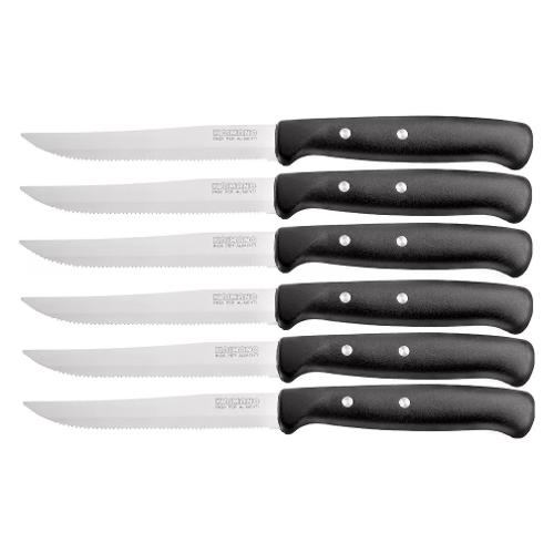 Set coltelli bistecca 6pz Nero L. 10,5cm 1023379