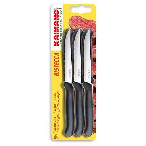 Set coltelli bistecca 6pz Nero L. 11cm 1023383