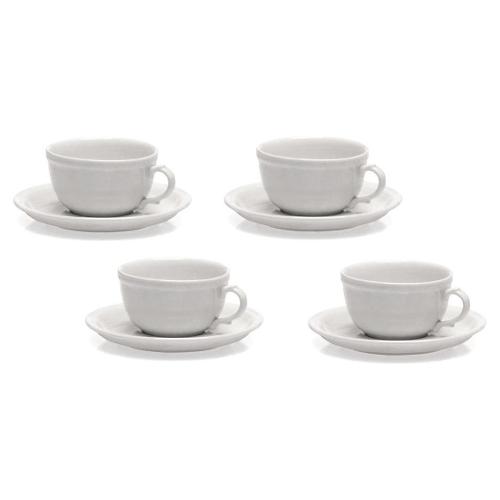 Tognana Set tazze te con piatto 4 pz (220ml) LIDO Bianco LD085130000