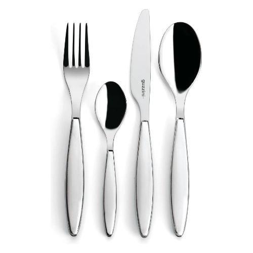 Guzzini Set posate tavola 24 pz Inox FEELING Bianco 23000011