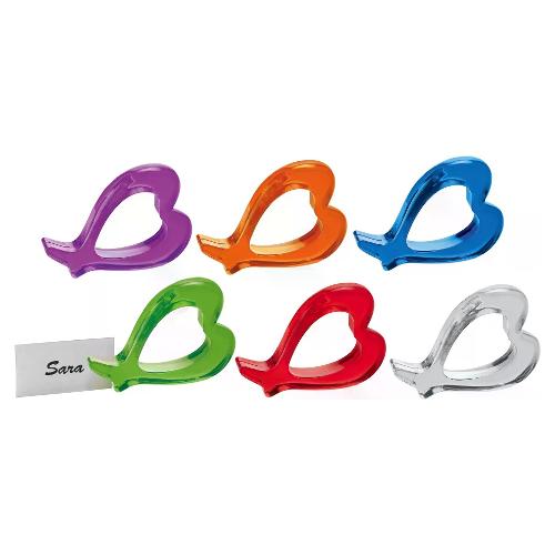 Guzzini Set anelli tovaglioli 6 pz LOVE Colori assortiti 23730052