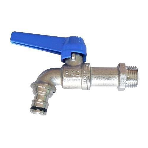 Idro Bric Rubinetto a sfera per esterno Ekomatic zincato ottone filettato 1/2"M PLARPG0001SF