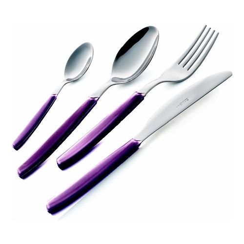 Eme Set posate tavola 24 pz Inox CROMO Viola P13BCM 25