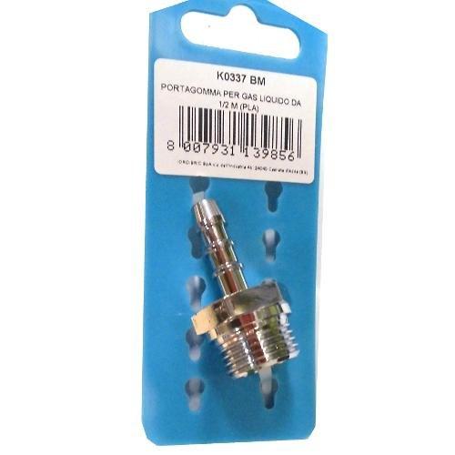 Idro Bric Raccordo Per Gas Gpl cromo 1/2"M K0337BM