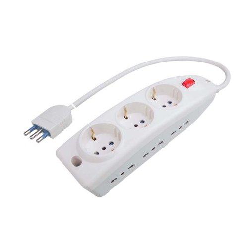 Poly Pool Multipresa tavolo 9 uscite con interruttore 10/16A Bianco PP0545