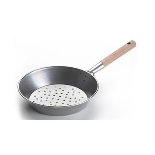 Lar Padella castagne manico legno (30cm) Grigio ferro 6830