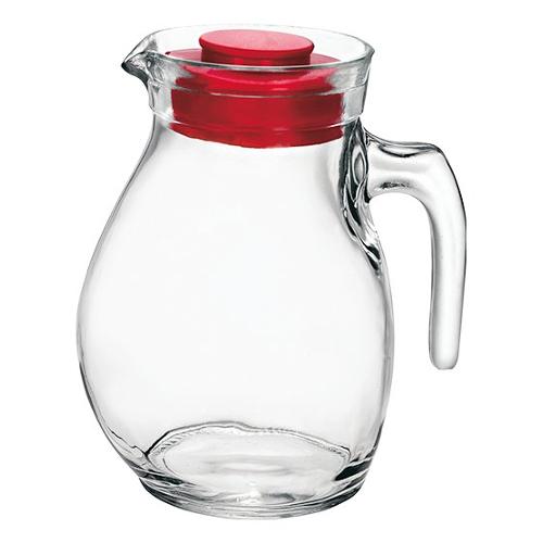 Bormioli Rocco Caraffa (1,44L) con coperchio SANGRIA Trasparente e Rosso