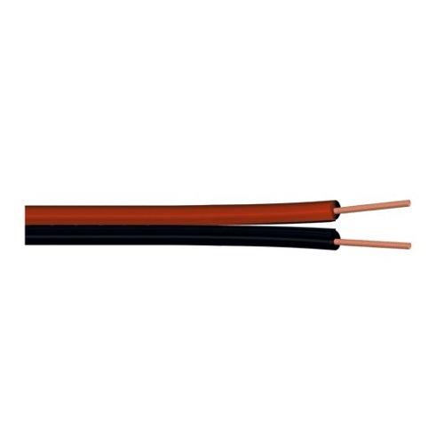Poly Pool Cavo elettrico piattina divisibile Rosso e Nero H03VV-F 2x0,75 mmq (1000 cm) PP0700