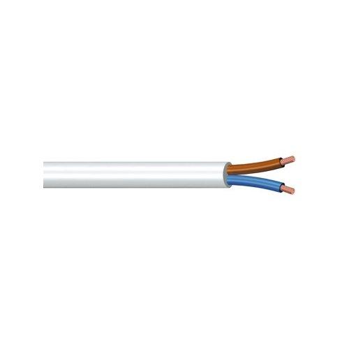 Poly Pool Cavo elettrico bipolare Bianco H03VV-F 2x0,75 mmq (500 cm) PP0357
