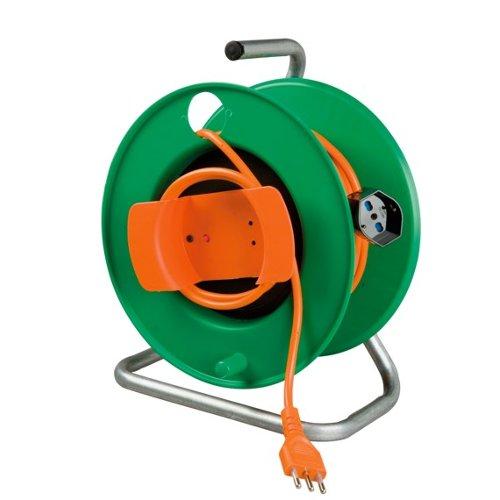Poly Pool Avvolgicavo elettrico 1P Arancio e Verde H05VV-F 3x1,5 mmq 25m PP0719