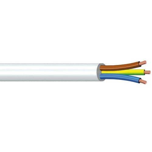 Poly Pool Cavo elettrico tripolare Bianco H05VV-F 3x1,5 mmq (1000 cm) PP0365