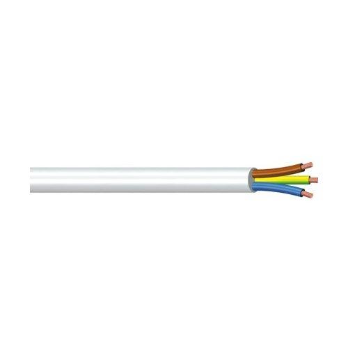 Poly Pool Cavo elettrico tripolare Bianco H03VV-F 3x0,75 mmq (1000 cm) PP0362