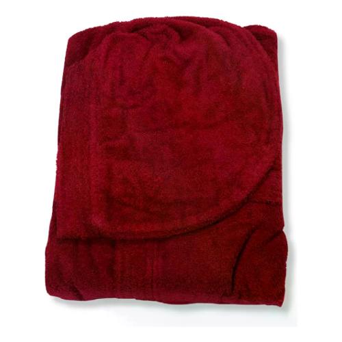 Happidea Accappatoio con cappuccio (L) VOGLIA DI COLORE Spugna IM282 Granata