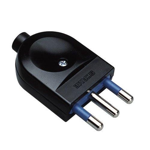 Poly Pool Spina elettrica 2P+T 16A standard italiano cavo assiale nero PP0461 1