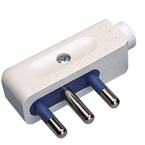 Poly Pool Spina elettrica 2P+T 16A standard italiano cavo 90° bianco PP0420