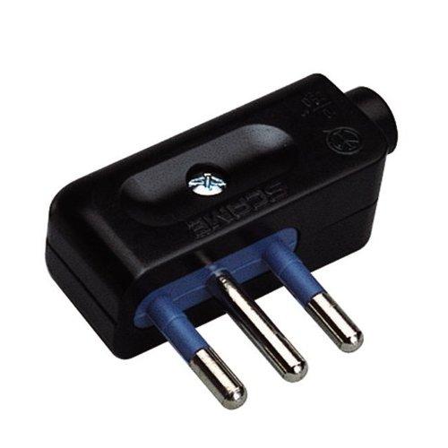 Poly Pool Spina elettrica 2P+T 10A standard italiano cavo 90° nero PP0410 1