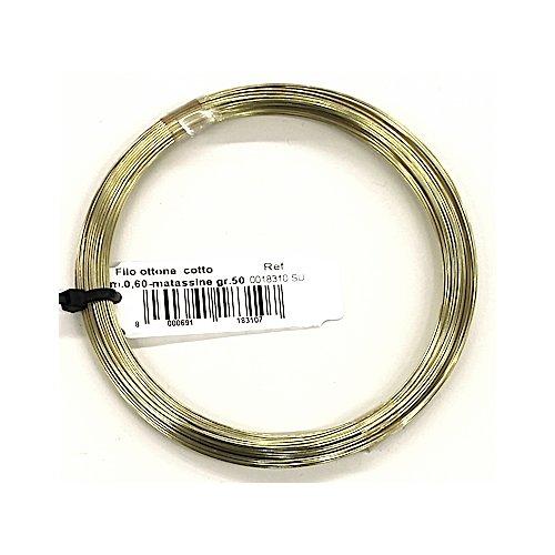 Oreca Filo metallico 0,6mm Ottone lucido matassina 50 gr - 20 mt 18310