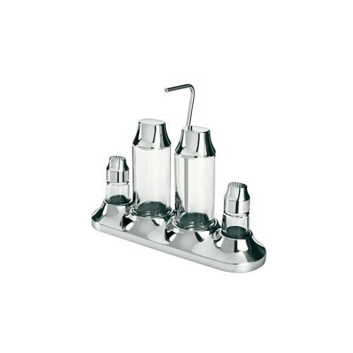 Carlo Giannini Set condimento 4 pz (27,5x8x21,5cm) Menage STEEL Cromo lucido 6800