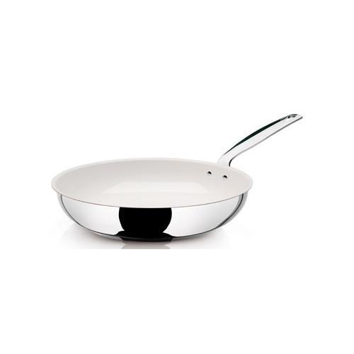 Carlo Giannini Padella Inox (28cm) LABOND Cromo lucido e Bianco 5824