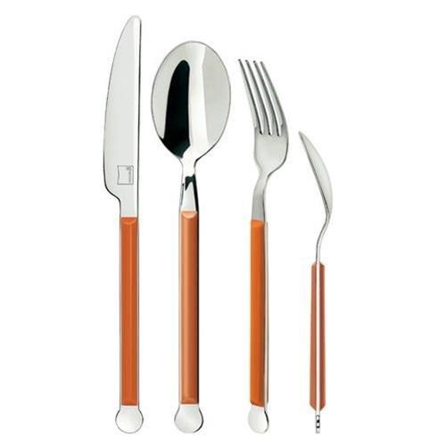 Carlo Giannini Set posate tavola 24 pz Inox MIX Arancio AR020