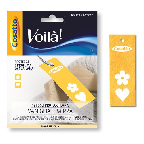Cosatto Profumatore armadio Proteggi Lana 12 ff Vaniglia VOILÁ Giallo SL 002