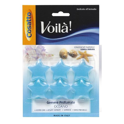 Cosatto Profumatore armadio Gemme 6 pz Oceano VOILÁ Azzurro PB G003