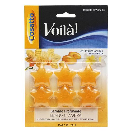 Cosatto Profumatore armadio Gemme 6 pz Ebano e Ambra VOILÁ Arancio PB G002