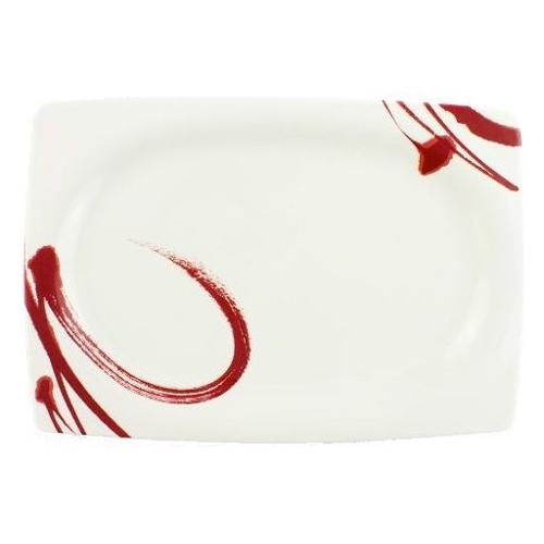 Livellara Piatto portata Porcellana (39cm) ovale PAINTING RED Rosso A0410760