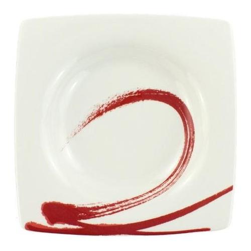 Livellara Piatto fondo Bone China (22cm) PAINTING RED Rosso A0410757