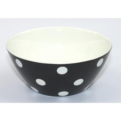 Livellara Coppa Porcellana (17,5cm) FRESHNESS DOTS Nero A0600290