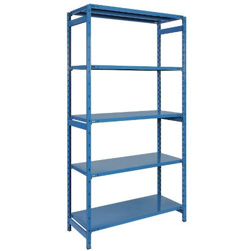Bizzotto Scaffalature Scaffale componibile 5 ripiani ad incastro (106x42x180cm) ARREDOKIT azzurro ral 5015 LB1 100A