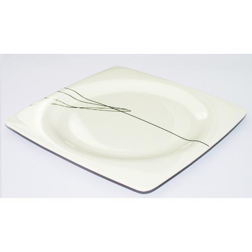 Livellara Piatto piano Porcellana (26cm) BENIGN LITE Nero e Platino A0410556