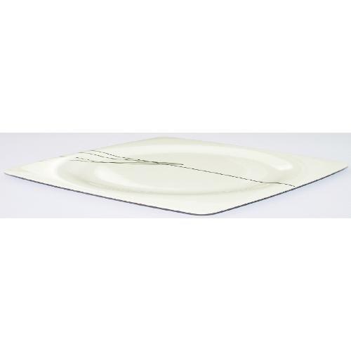 Livellara Piatto portata Porcellana (39cm) ovale BENIGN LITE Nero e Platino A0410560
