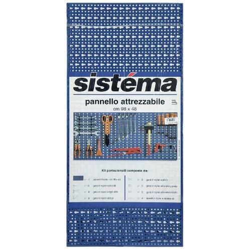Bizzotto Scaffalature Pannello porta attrezzi lamiera acciaio blu ral 5010 (98x0,5x48 cm) 054AKIT