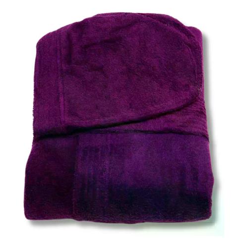 Happidea Accappatoio con cappuccio (XL) VOGLIA DI COLORE Spugna IM118 Porpora