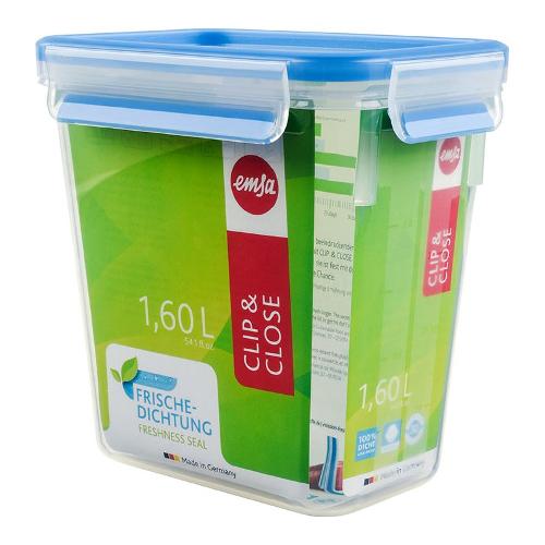 Emsa Contenitore alimenti (1,6L) CLIP & CLOSE Azzurro e Trasparente 508543