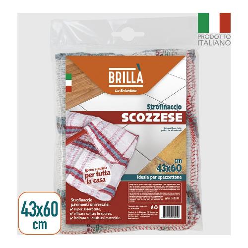 La Briantina Panno pavimento Strofinaccio Scozzese (60x43cm) BRILLÀ STR01083A