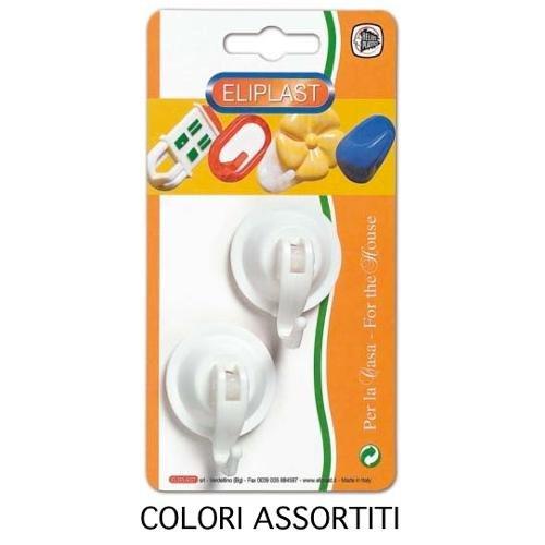 Eliplast Gancio a ventosa Assortito (42 mm) 63 2 2 pezzi