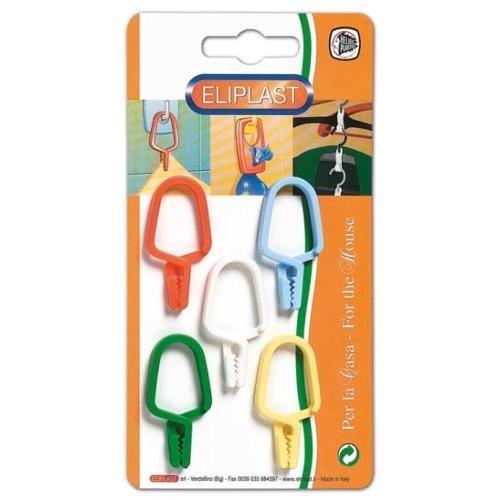 Eliplast Mollette Plastica 5 pz "Eliclips" chiudi sacchetto Colori assortiti 48/5
