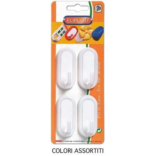 Eliplast Set ganci adesivi Bicolore Lb Assortito 31 4 4 pz