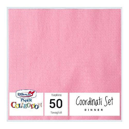 Dopla Set tovaglioli monouso 50pz 2 Veli COLORS Rosa 18311