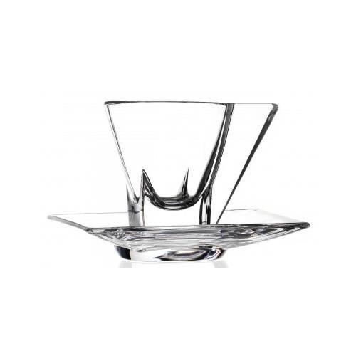 Rcr Set tazze con piatto 2 pz (190ml) Cappuccino FUSION Trasparente 255910