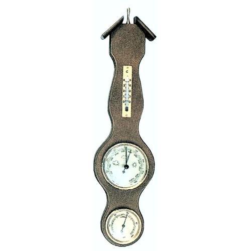 Rondi Renato Barometro (11,5x44cm) con igrometro e termometro Legno scuro 02000