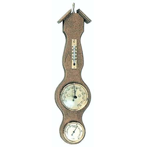 Rondi Renato Barometro (11,5x44cm) con igrometro e termometro Legno scuro 02001