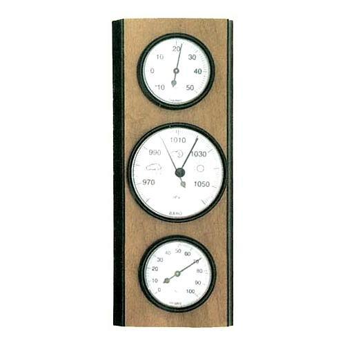Rondi Renato Barometro (11x27cm) con igrometro e termometro Legno chiaro 2031