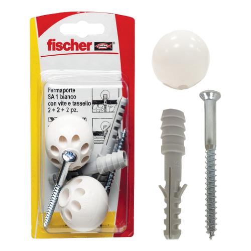 Fischer Fermaporta Parcolpi Sa 1N K Bianco 504638 2 pz